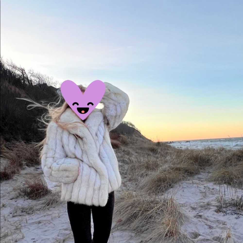 Vintage Larry levine genuine fox fur coat, size medium